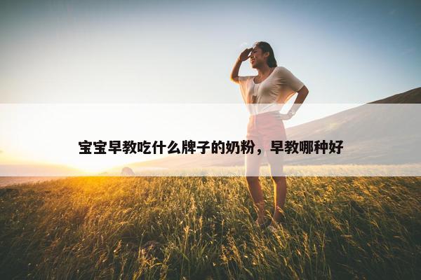 宝宝早教吃什么牌子的奶粉，早教哪种好