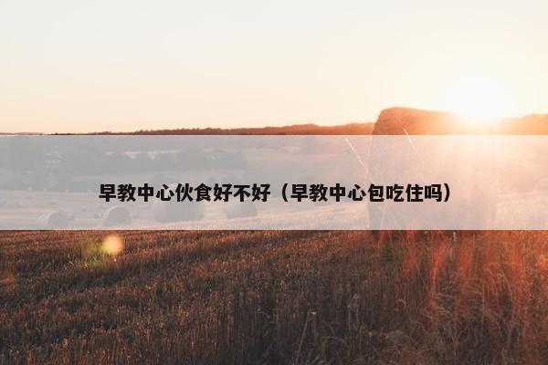 早教中心伙食好不好（早教中心包吃住吗）