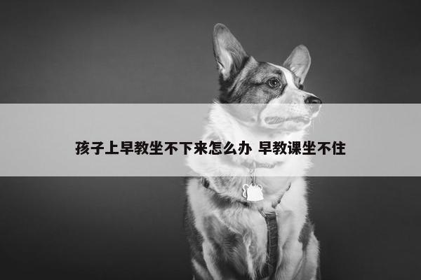 孩子上早教坐不下来怎么办 早教课坐不住