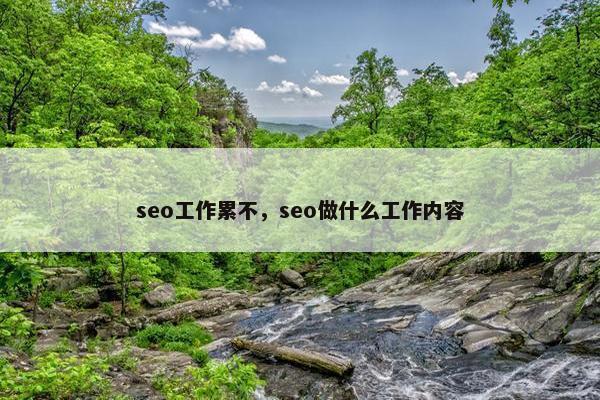 seo工作累不，seo做什么工作内容