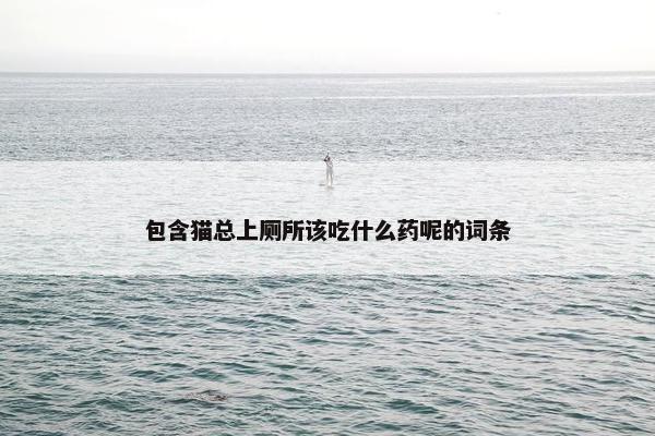 包含猫总上厕所该吃什么药呢的词条