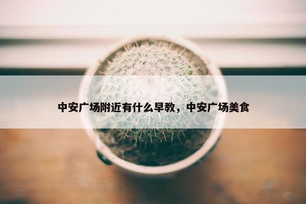 中安广场附近有什么早教，中安广场美食