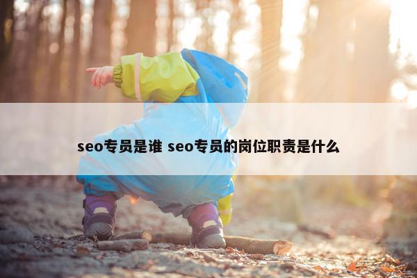 seo专员是谁 seo专员的岗位职责是什么