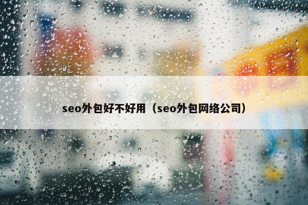 seo外包好不好用（seo外包网络公司）