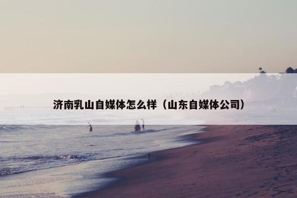 济南乳山自媒体怎么样（山东自媒体公司）