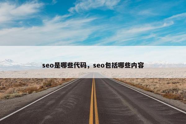 seo是哪些代码，seo包括哪些内容