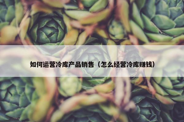 如何运营冷库产品销售（怎么经营冷库赚钱）