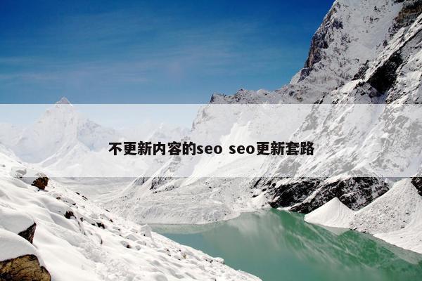 不更新内容的seo seo更新套路