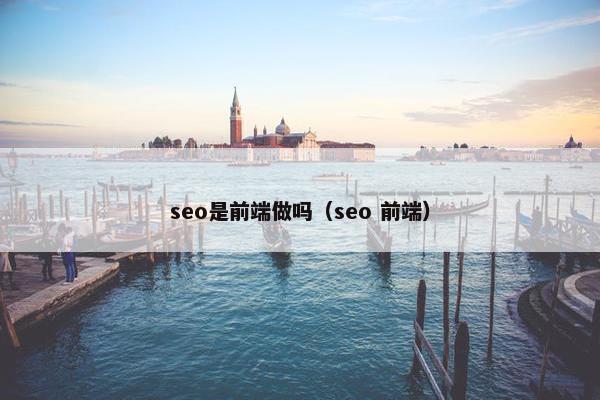 seo是前端做吗（seo 前端）