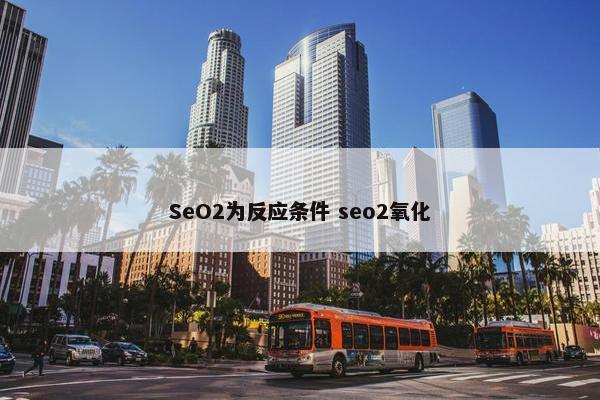 SeO2为反应条件 seo2氧化