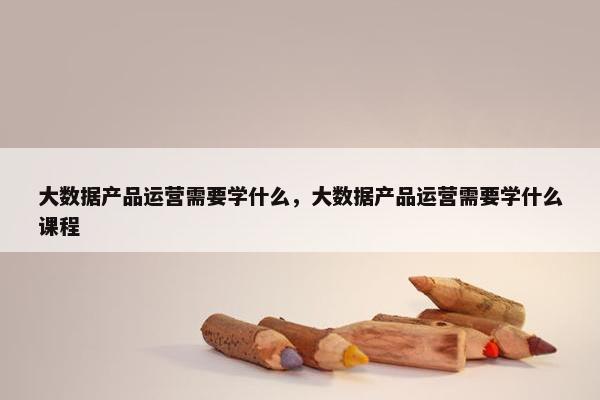 大数据产品运营需要学什么，大数据产品运营需要学什么课程