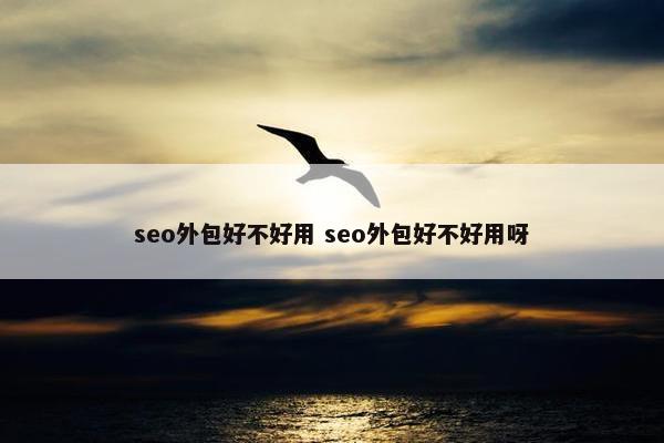 seo外包好不好用 seo外包好不好用呀