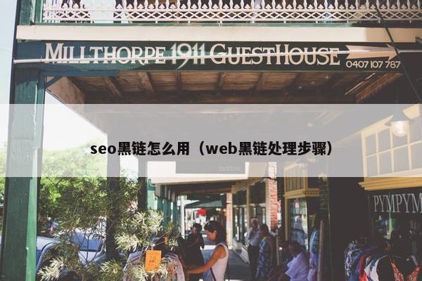 seo黑链怎么用（web黑链处理步骤）