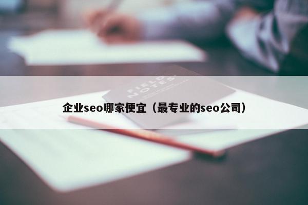 企业seo哪家便宜（最专业的seo公司）