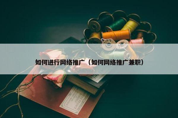 如何进行网络推广（如何网络推广兼职）