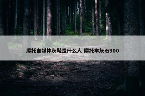 摩托自媒体灰鞋是什么人 摩托车灰石300