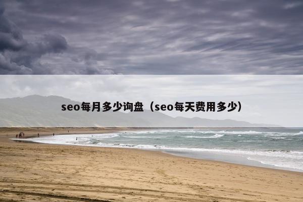 seo每月多少询盘（seo每天费用多少）