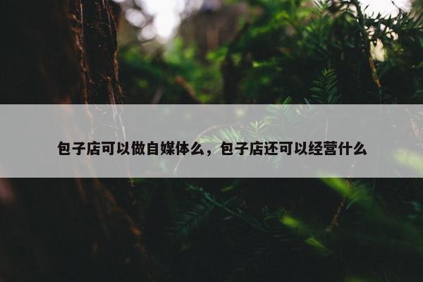 包子店可以做自媒体么，包子店还可以经营什么