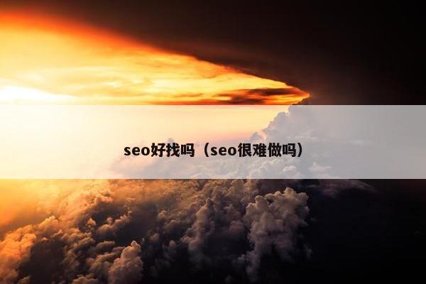 seo好找吗（seo很难做吗）