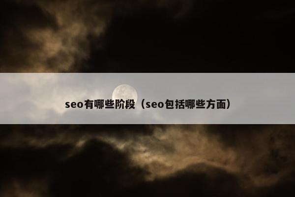 seo有哪些阶段（seo包括哪些方面）