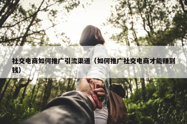 社交电商如何推广引流渠道（如何推广社交电商才能赚到钱）