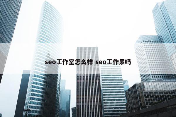 seo工作室怎么样 seo工作累吗