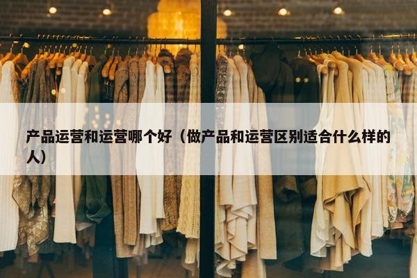 产品运营和运营哪个好（做产品和运营区别适合什么样的人）