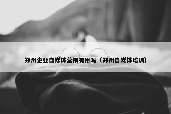 郑州企业自媒体营销有用吗（郑州自媒体培训）