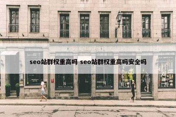 seo站群权重高吗 seo站群权重高吗安全吗