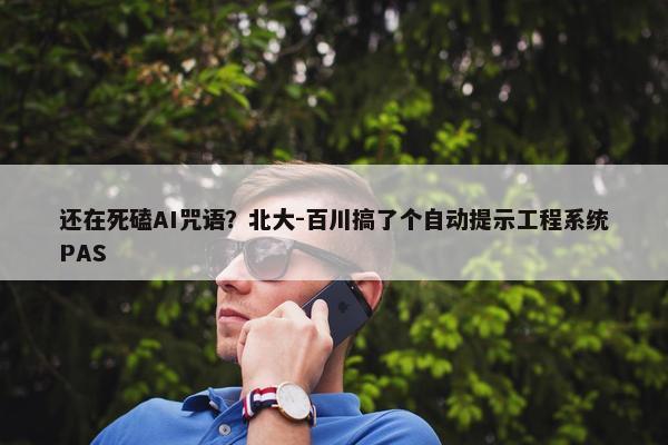 还在死磕AI咒语？北大-百川搞了个自动提示工程系统PAS