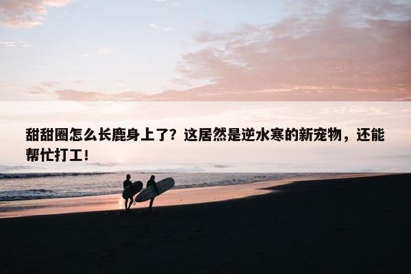 甜甜圈怎么长鹿身上了？这居然是逆水寒的新宠物，还能帮忙打工！