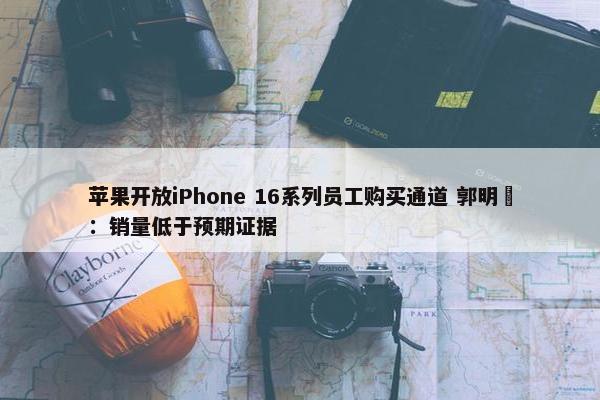 苹果开放iPhone 16系列员工购买通道 郭明錤：销量低于预期证据