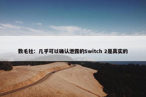 数毛社：几乎可以确认泄露的Switch 2是真实的