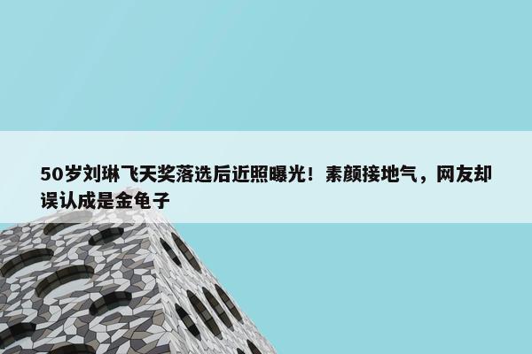 50岁刘琳飞天奖落选后近照曝光！素颜接地气，网友却误认成是金龟子