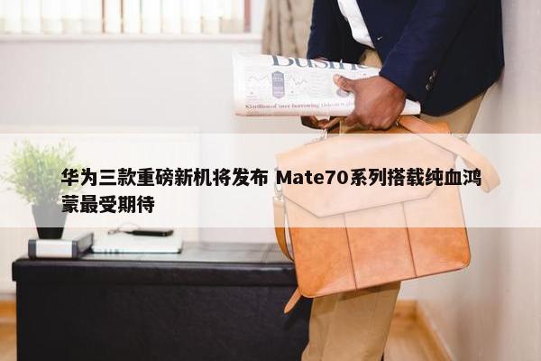 华为三款重磅新机将发布 Mate70系列搭载纯血鸿蒙最受期待