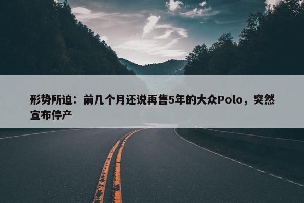 形势所迫：前几个月还说再售5年的大众Polo，突然宣布停产