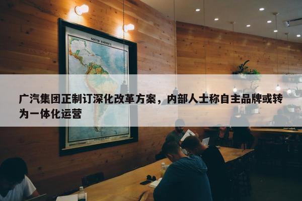 广汽集团正制订深化改革方案，内部人士称自主品牌或转为一体化运营