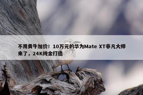 不用黄牛加价！10万元的华为Mate XT非凡大师来了，24K纯金打造