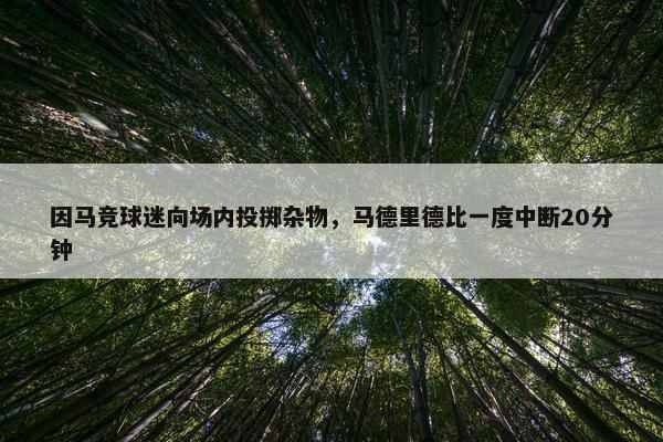 因马竞球迷向场内投掷杂物，马德里德比一度中断20分钟