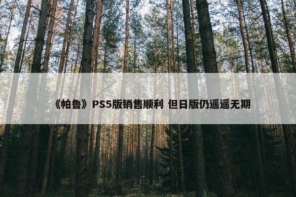 《帕鲁》PS5版销售顺利 但日版仍遥遥无期