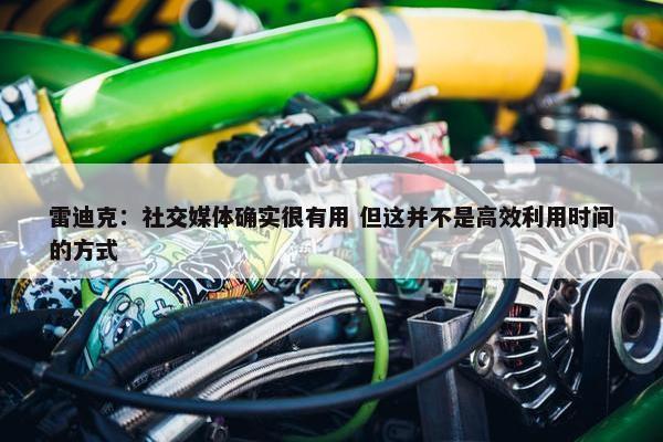 雷迪克：社交媒体确实很有用 但这并不是高效利用时间的方式