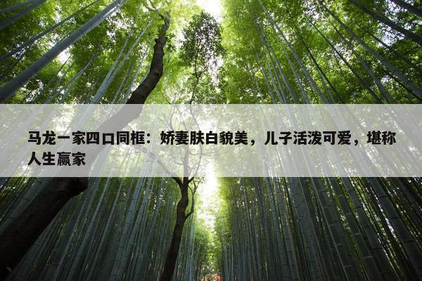 马龙一家四口同框：娇妻肤白貌美，儿子活泼可爱，堪称人生赢家