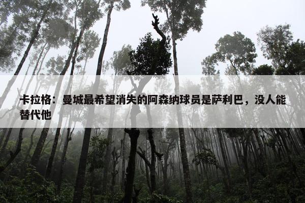 卡拉格：曼城最希望消失的阿森纳球员是萨利巴，没人能替代他