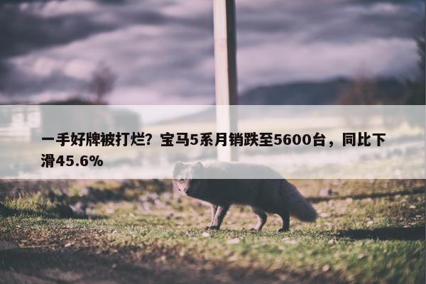 一手好牌被打烂？宝马5系月销跌至5600台，同比下滑45.6%