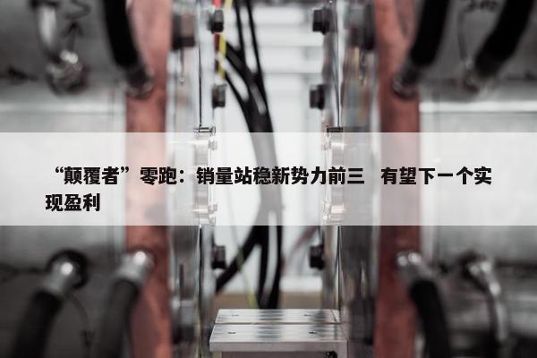 “颠覆者”零跑：销量站稳新势力前三  有望下一个实现盈利