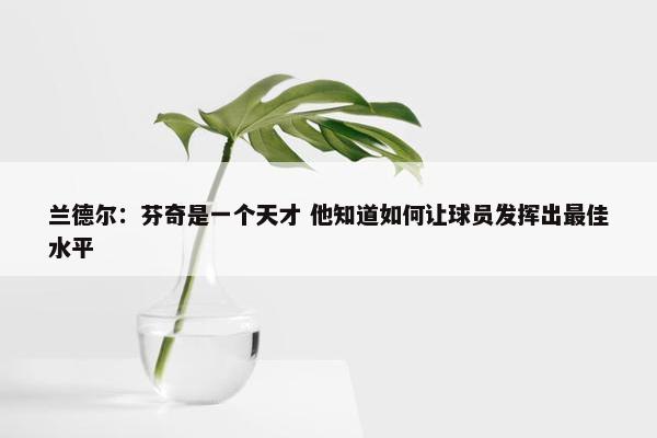 兰德尔：芬奇是一个天才 他知道如何让球员发挥出最佳水平