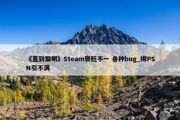 《直到黎明》Steam褒贬不一 各种bug_绑PSN引不满