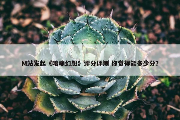 M站发起《暗喻幻想》评分评测 你觉得能多少分？