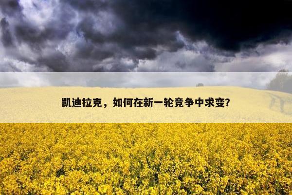 凯迪拉克，如何在新一轮竞争中求变？