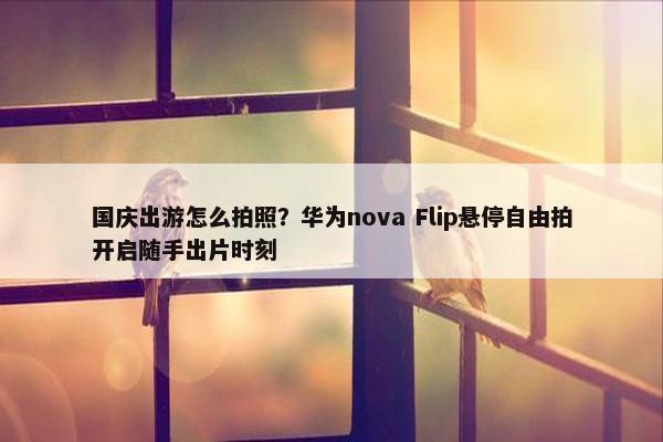 国庆出游怎么拍照？华为nova Flip悬停自由拍开启随手出片时刻